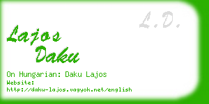 lajos daku business card
